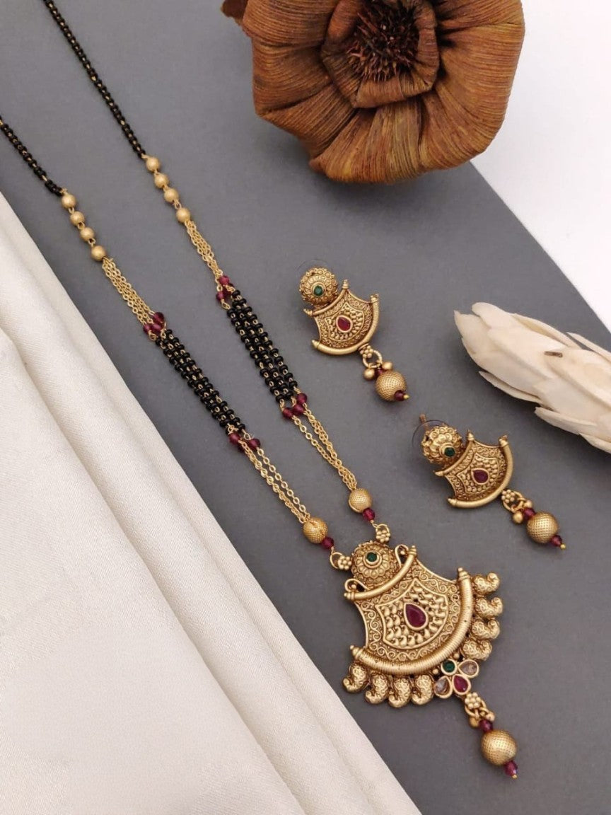 elegant brass antique mangalsutra pandal butti