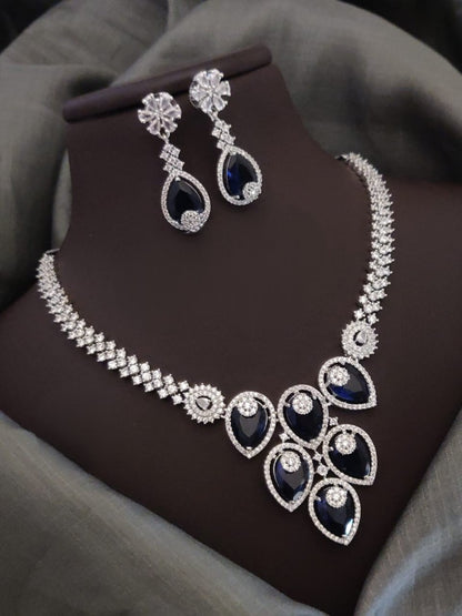 Radiant American Diamonds & Stones Necklace Set