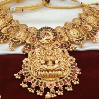 premium quality south temple jewelry set (lakshmi haram) – complete bridal collection