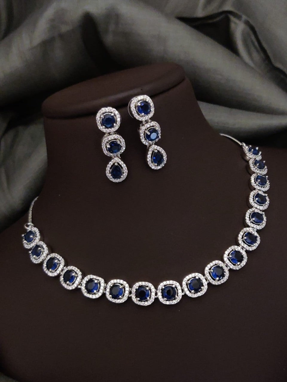 premium american diamond cz necklace