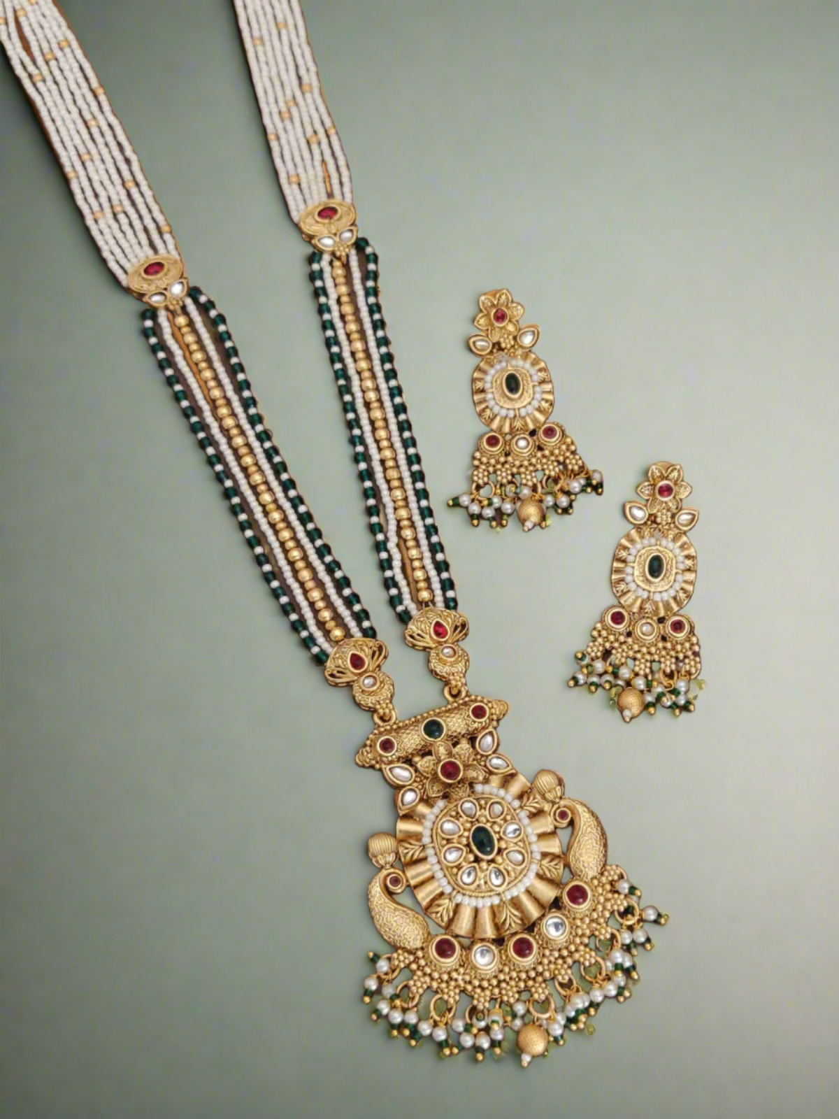 royal rajwadi long jewellery set - perfect for grand occasions