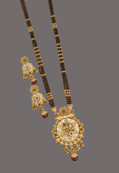 Luxurious Brass High Gold Plated Mangalsutra - Elegance Redefined