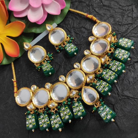 Premium Kundan Necklace with Back Meenakari