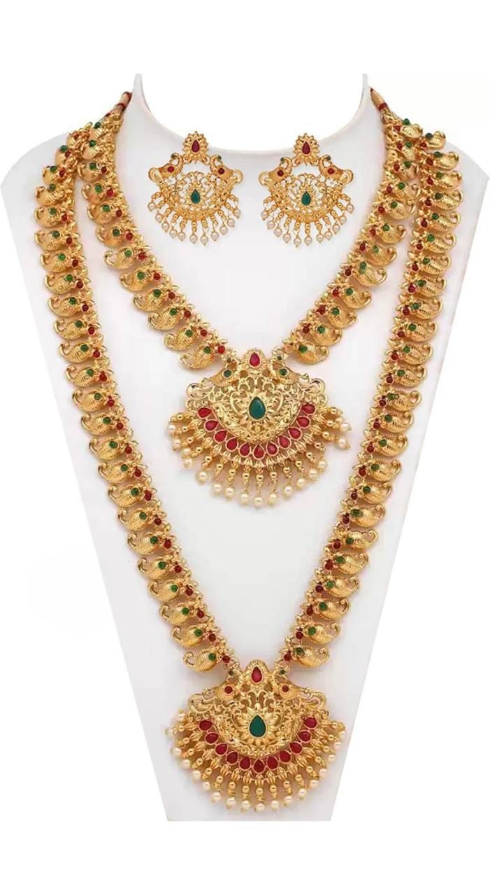 royal antique south necklace set - intricate craftsmanship, majestic beauty