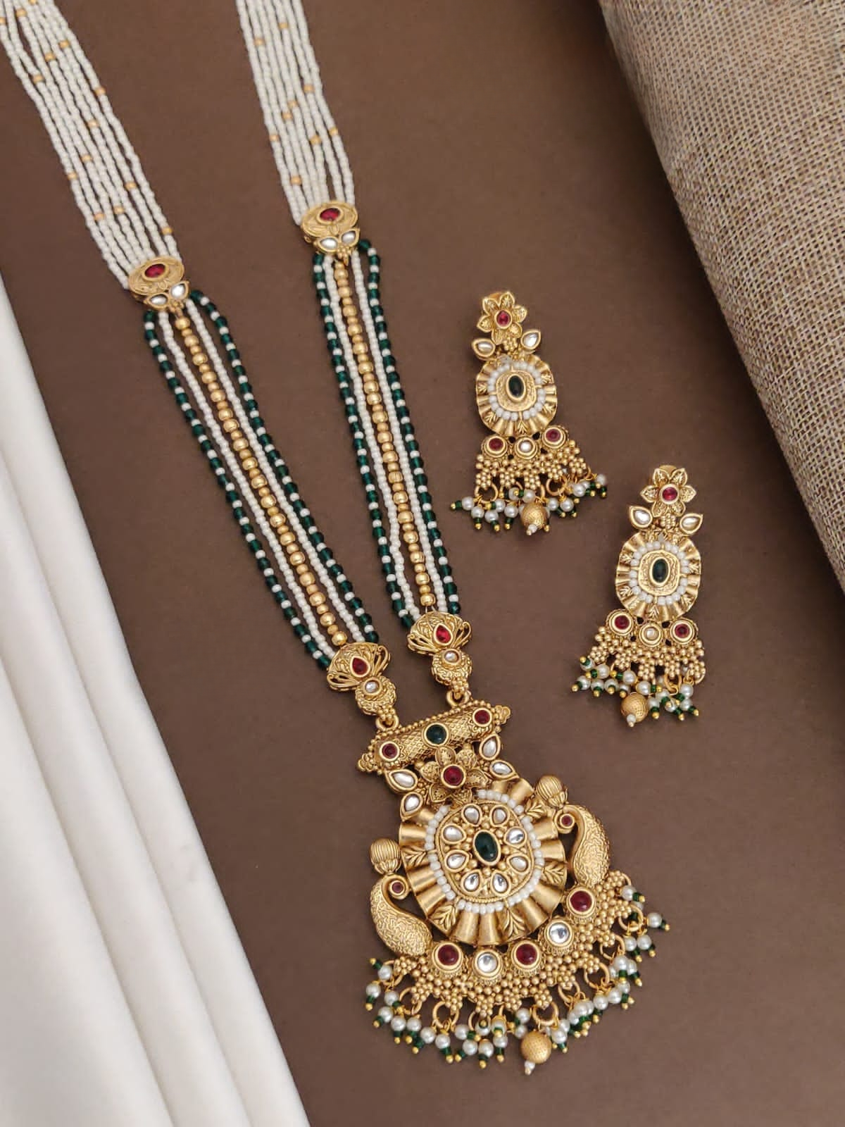 royal rajwadi long jewellery set - perfect for grand occasions