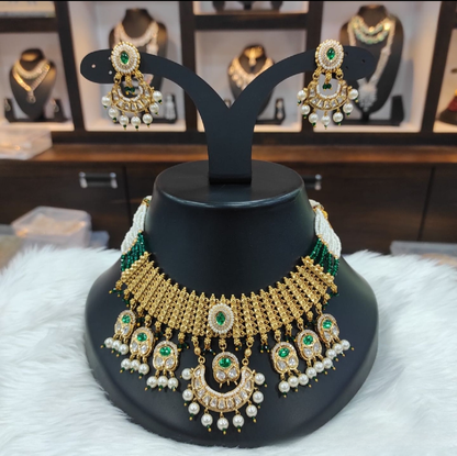 Real AC Kundan Necklace Set - Timeless Elegance & Opulent Beauty