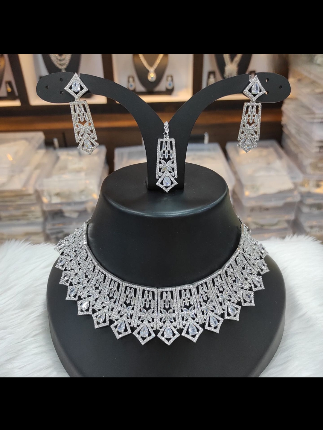 eternal sparkle american diamonds choker set