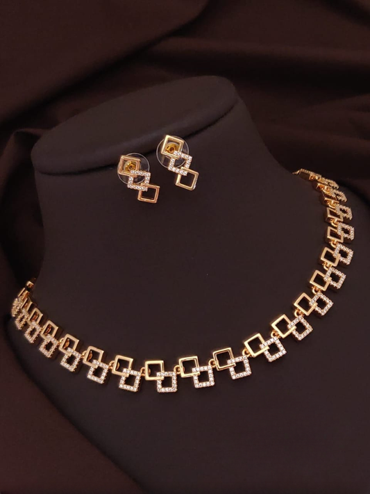 Timeless Glamour: American Diamond Necklace - Sparkle with Elegance