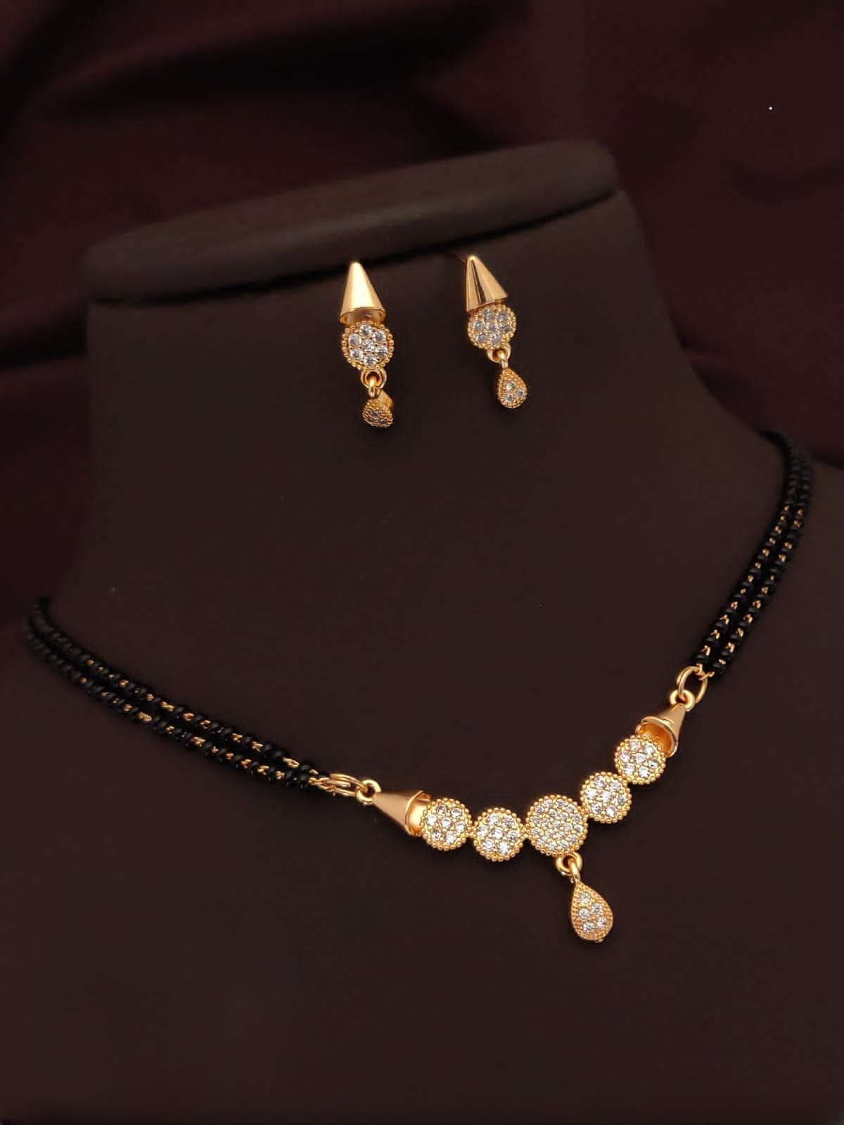 radiant rose gold american diamond mangalsutra - symbol of eternal love and beauty