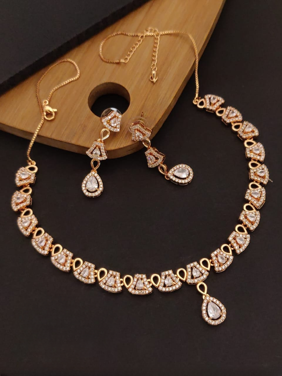 radiant american diamond necklace - a sparkling accent to your elegance